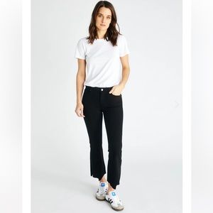 ETICA Black Mid Rise Ankle Flare Raw‎ Hem Size 26